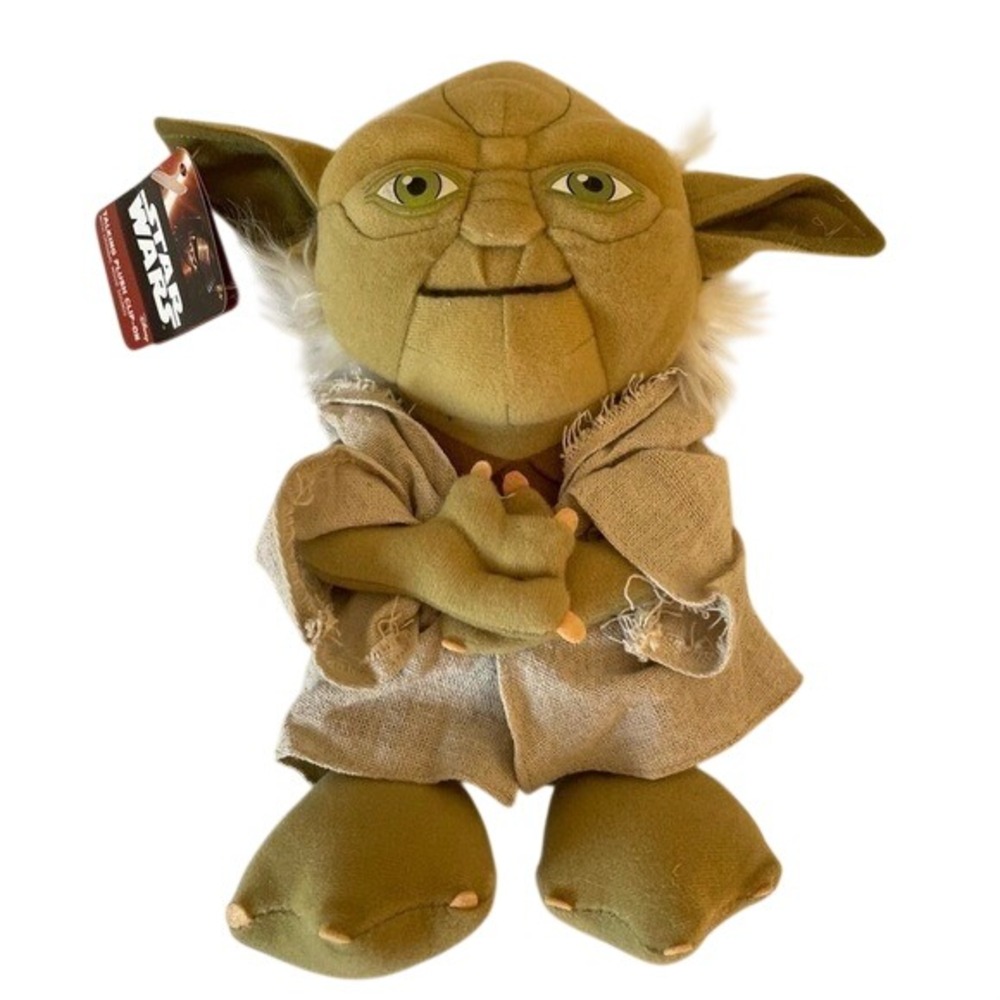 Star Wars Yoda Talking Plush Clip-On Disney Lucasfilm Stuffed Toy Sounds Fun